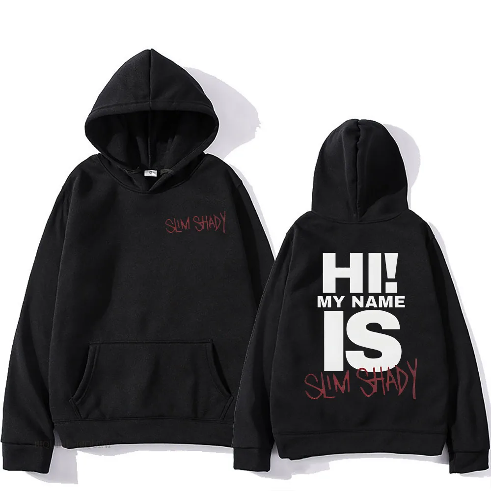 Eminem Slim Shady Hoodies Sudaderas Con Capucha Long Sleeve Men Women Sweatshirts with Hooded Fleece Unisex Pullovers 2