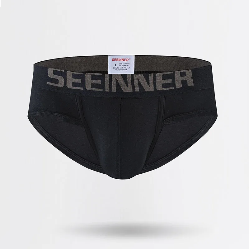 

Men's Underwear Combed Cotton Breathable Hip Lifting Belt Low Waist Solid Color Men's Triangle Underwear