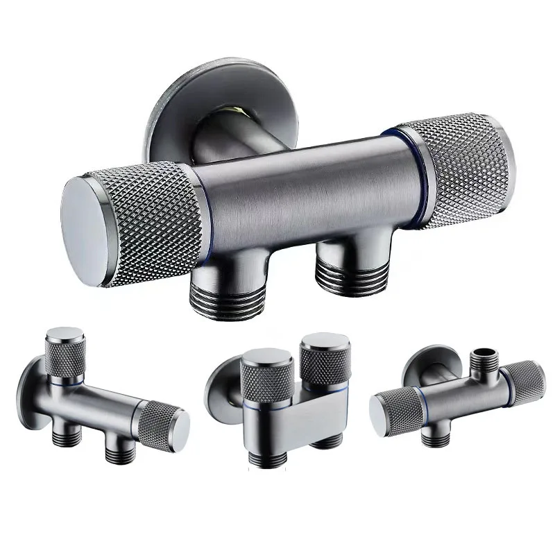 

1Pc G1/2 Copper Three-way Filling angle Valve wall Mount Multifunctionwater Cleaning Sprayer bathroom Accessories