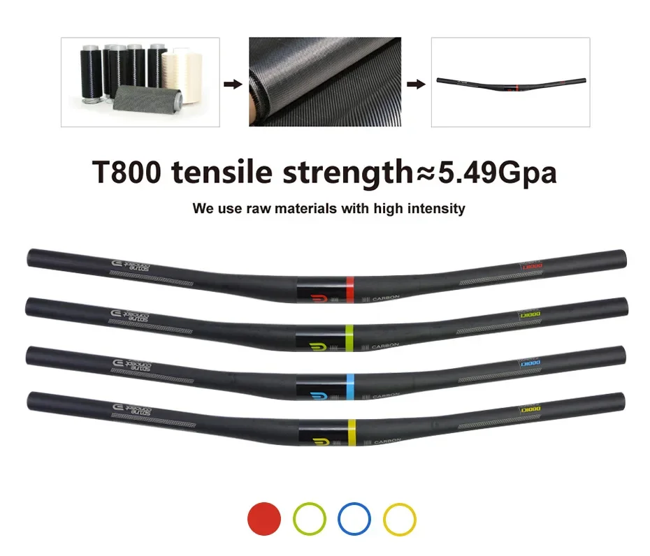 DODICI 9 Degree Carbon Handlebar MTB Handlebar 31.8*690/720/740/760mm Bicycle Handlebars Mountain Bike Accessory