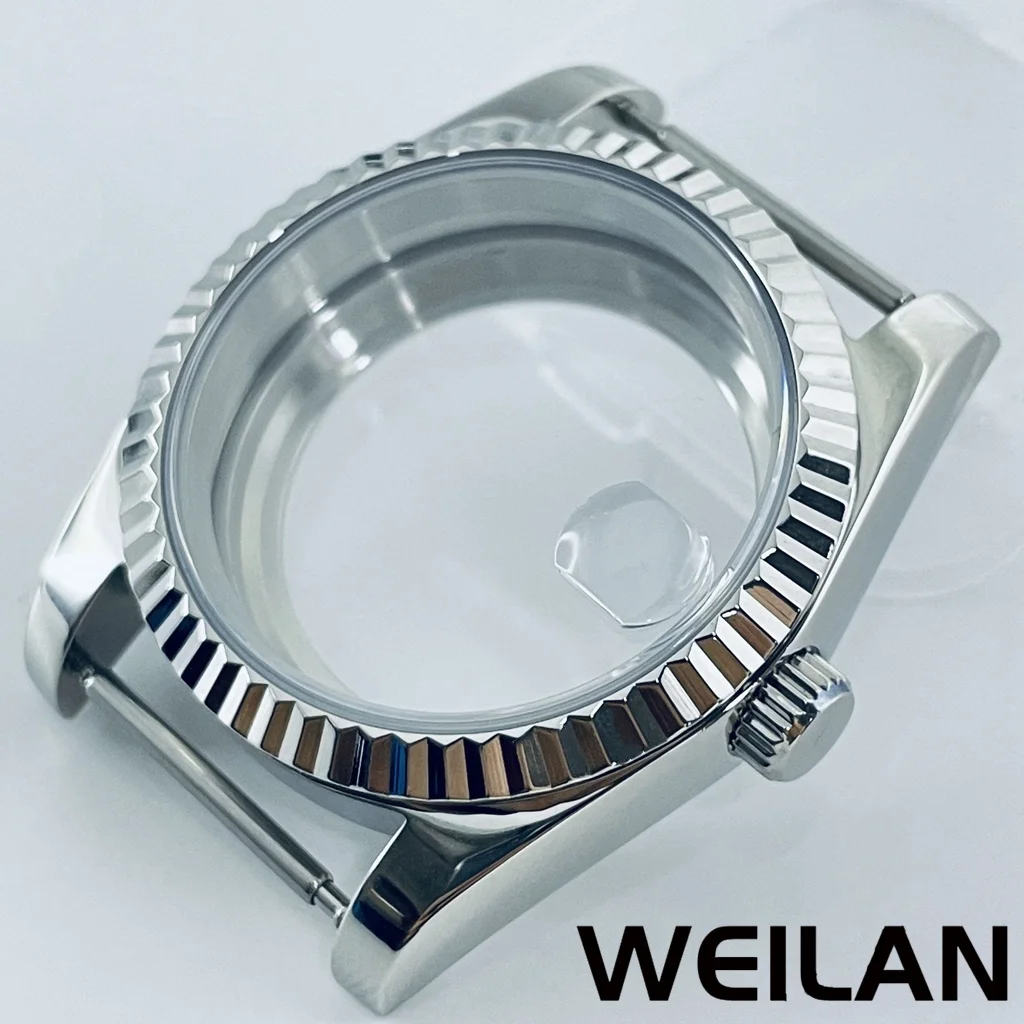 Silver Waterproof Watch Case with Sapphire Crystal, 36mm/40mm