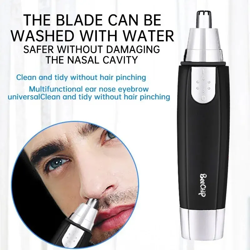 Electric Nose Hair Trimmer For Men Battery Model Trimming Women Nostrils Scissors Nasal Knife