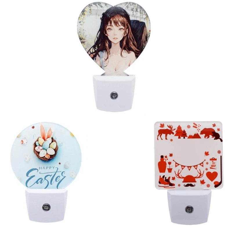New Creative Christmas Decoration Acrylic LED Light Lamp Blank Sublimation Led Light Ornament DXAF