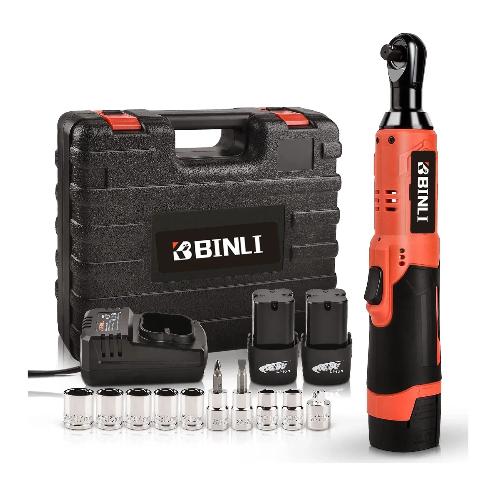 12V Rechargeable Battery Brushless Cordless Electric Ratchet Wrench Set