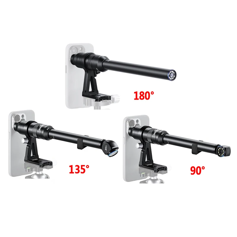 NEEWER LS-51 90 ° 135 ° 180 ° 스마트폰용 17mm 스레드가 있는 18mm 2X 매크로 프로브 렌즈