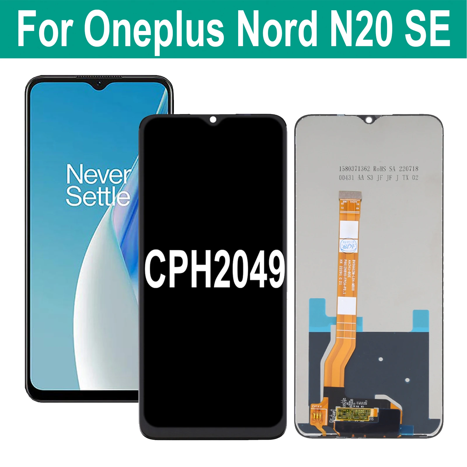 

Original 6.56" For Oneplus Nord N20 SE N20SE CPH2049 LCD Display Touch Screen Digiziter Assembly For Oneplus NordN20 SE LCD