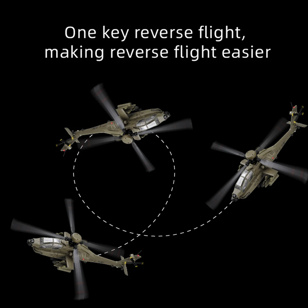 NEW RC ERA C170 RC Helicopter 6CH Optical Flow Positioning Apache Brushless Stunt Armed RC Helicopter Model One-key Inverted Toy - 4