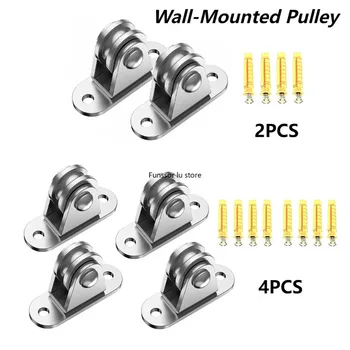 2/4Pcs Heavy Duty Fixed Pulleys 1