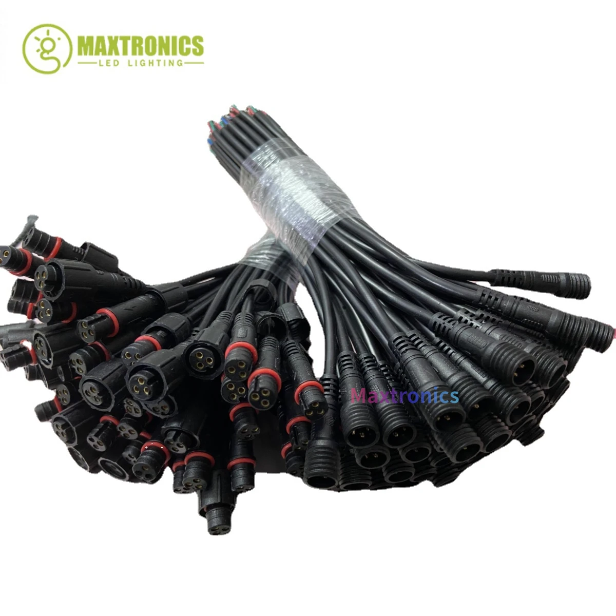 Description Picture 3 of item5/10 Pairs Waterproof Led Connector Male to Female Plug Adapter IP68 2/3/4Pin/5Pin 20CM Black Cable For Led Strip Light Modules