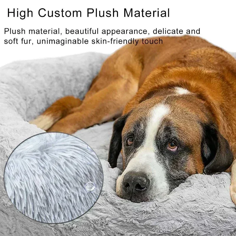 Removable Dog Bed Giant Dog Bed splash sprinkler pad  Washable Plush  Bed, 3D Sponge Filling Pet Bed, Anti-slip Dog Kennel Pad