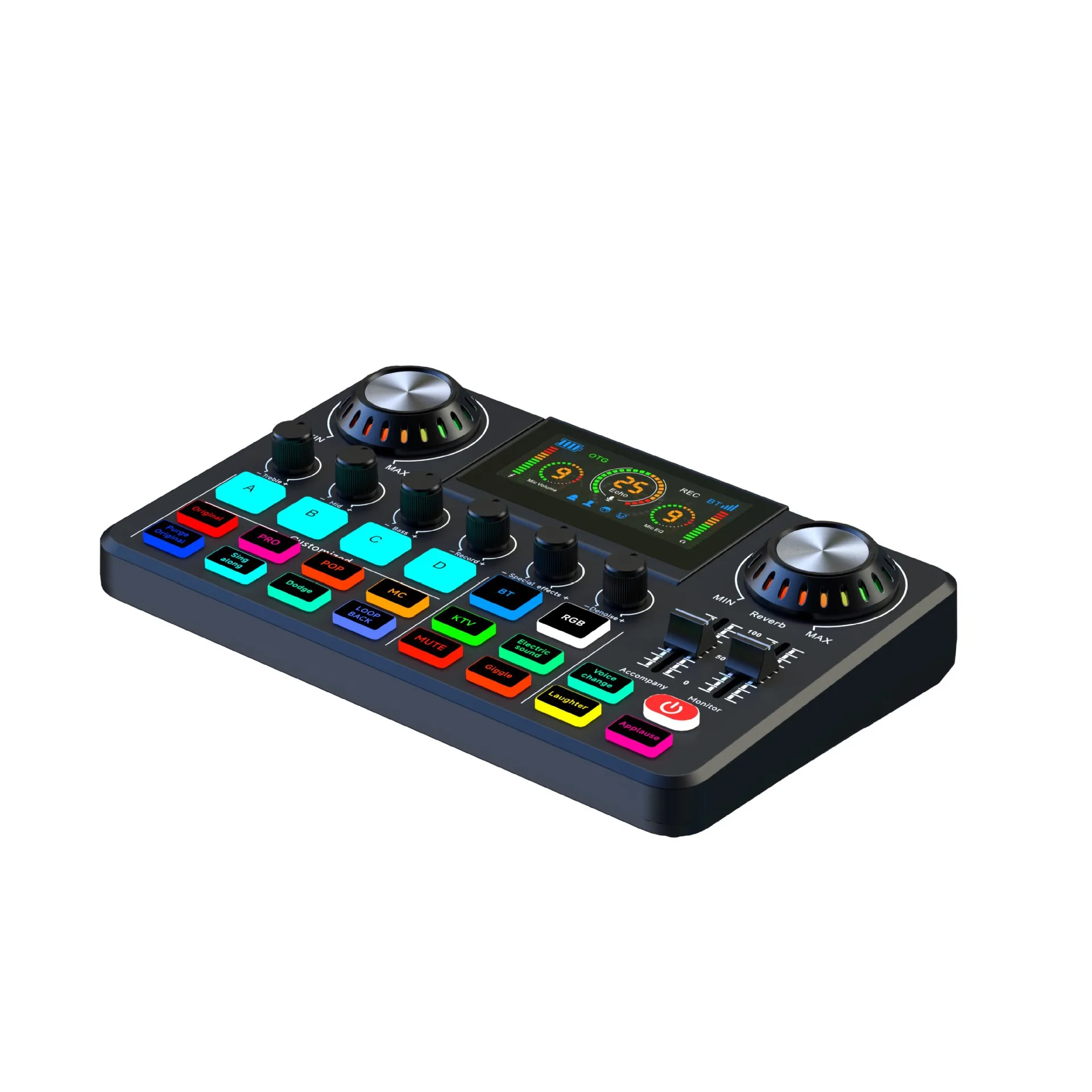 F668 Live sound card cross-border mixer computer recording singing noise reduction band frequency band function game