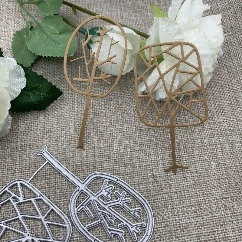 Neue 2Pcs Unregelmäßigen baum Metall Schneiden Stirbt Für DIY Scrapbooking Dekorative Präge Handwerk Stanzen Template Mold