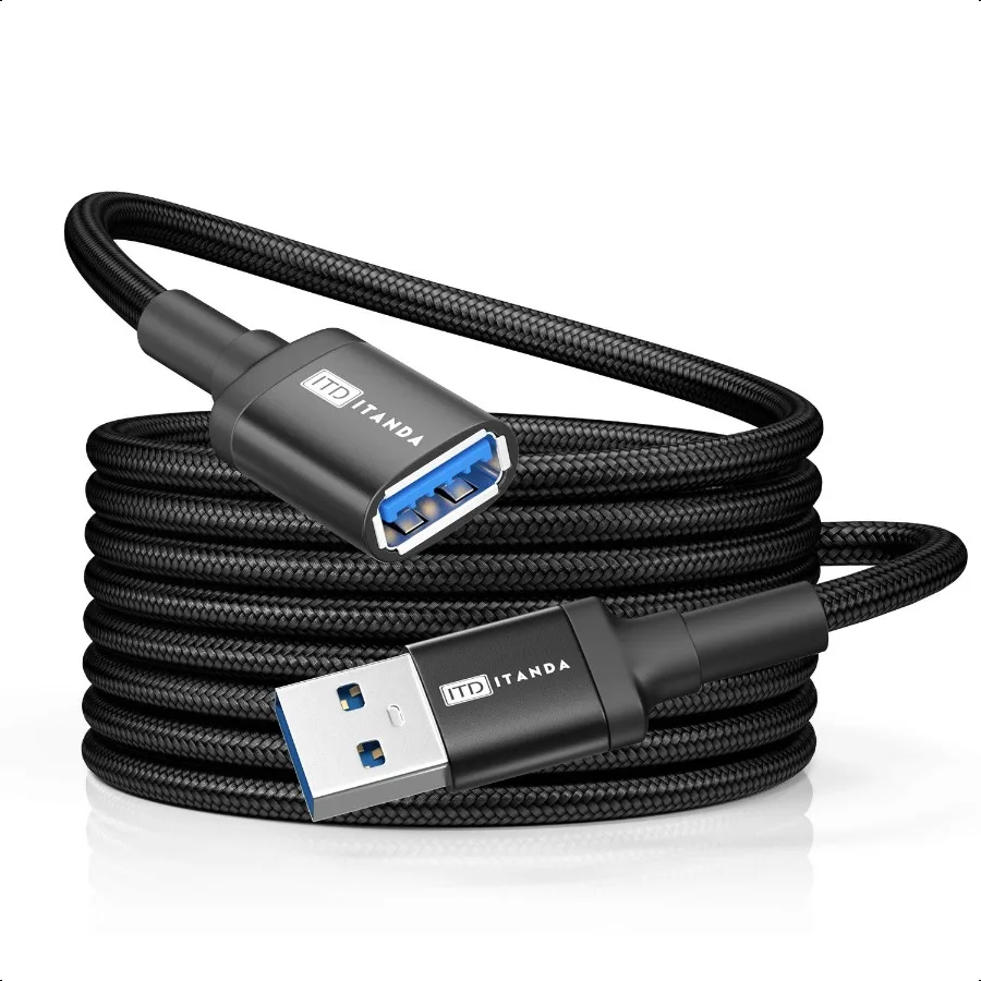 10FT USB 3.0 Extension Cable for Data Transfer