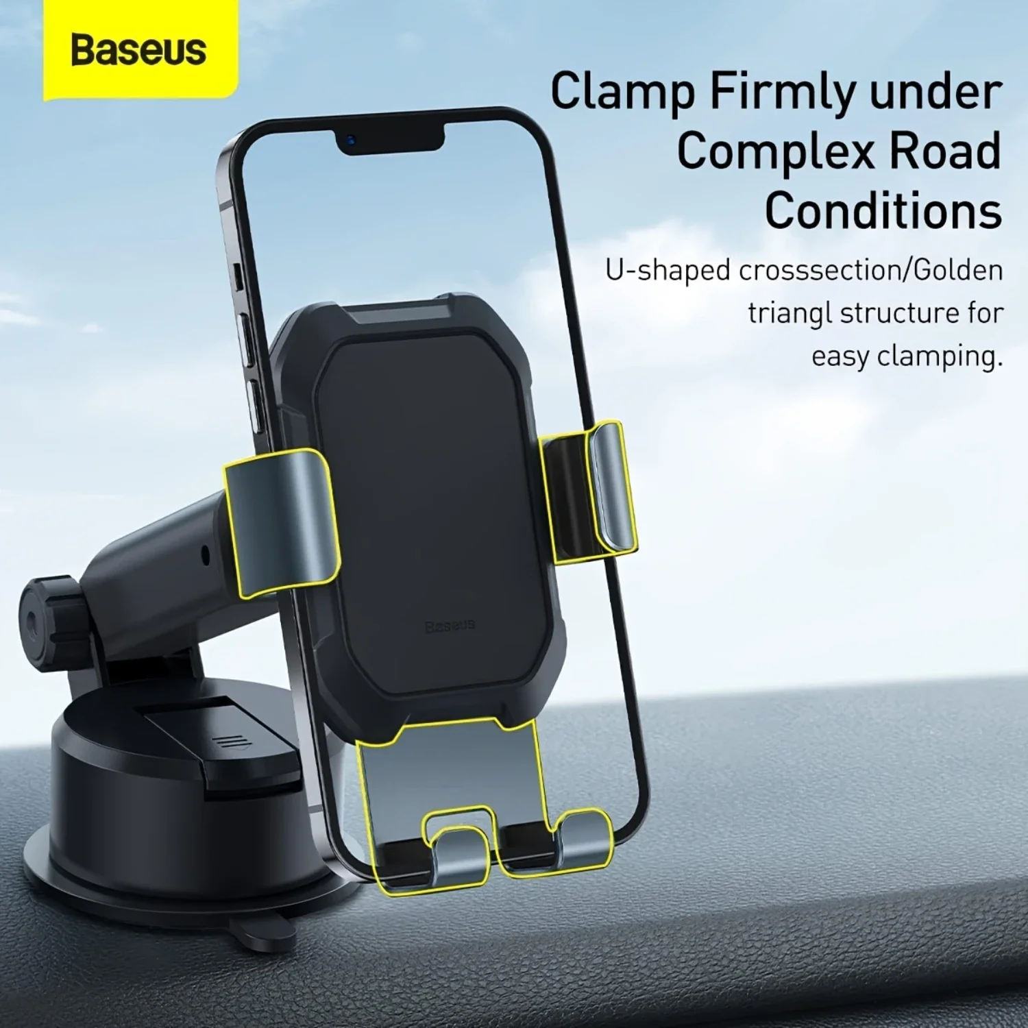 

Universal Adjustable Gravity Car Phone Holder with Strong Suction Base for Car Dashboard, Reliable Car Phone Mount for GPS Devic