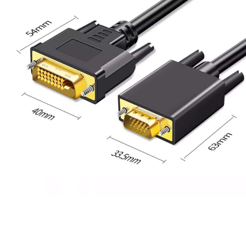 DVI zu VGA Konvertieren Kabel 24 + 1 DVI zu VGA Stecker Adapter Verlängern Draht Desktop-Computer Laptop PC Verbinden Projektor HD Monitor Linie – Detail 8