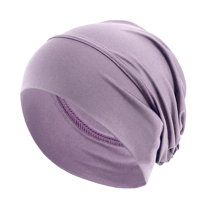 Ramadan Einfarbig Frauen Muslimischen Hijab Caps Wrap Kopf Weiche Elastische Turban Motorhaube Chemo Kappe Kopfschmuck Tragbare – Detail 15