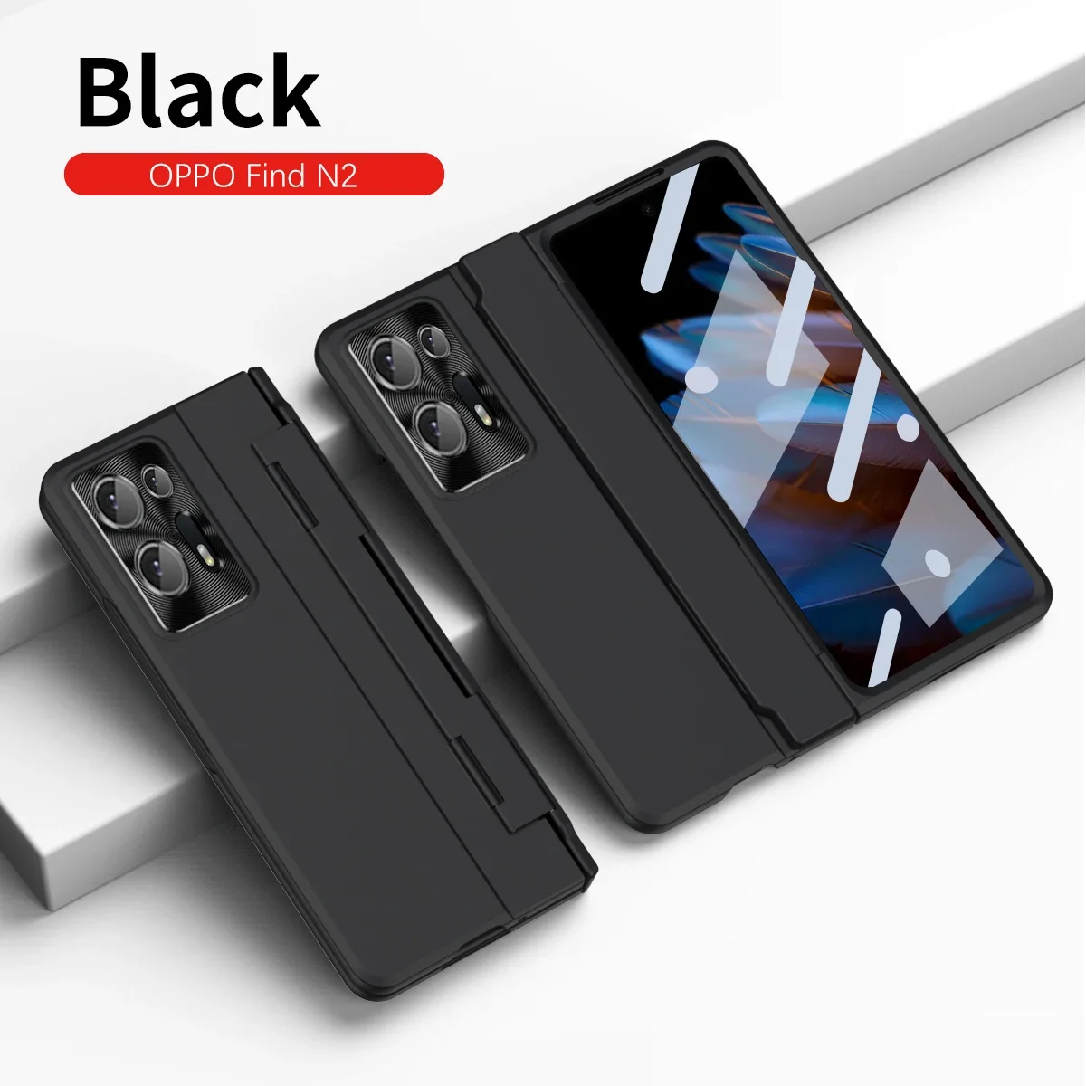 

Leveling hinge Folding Case For Oppo Find N2 Kickstand Screen Protector film wireless charging possible for Oppo Find N 2 cover