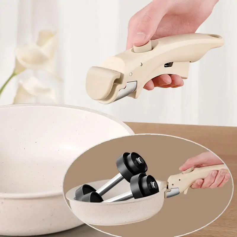 Universal Removable Pot Handle Anti-Scalding Pan Pot Handle Ergonomic Replacement Cookware Grip Cookware Accessories