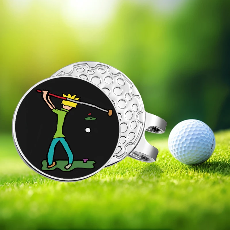 Golf Ball Mark Golf Hat Clip Enamel Clips Jewelry Gift