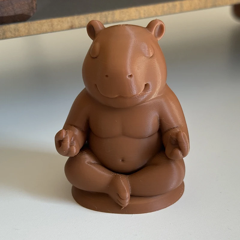 Chubby Meditating Frog Zen Frog Figurines Capybara Statue Spiritual Animal Sculpture Home Office Decor A Perfect Gift