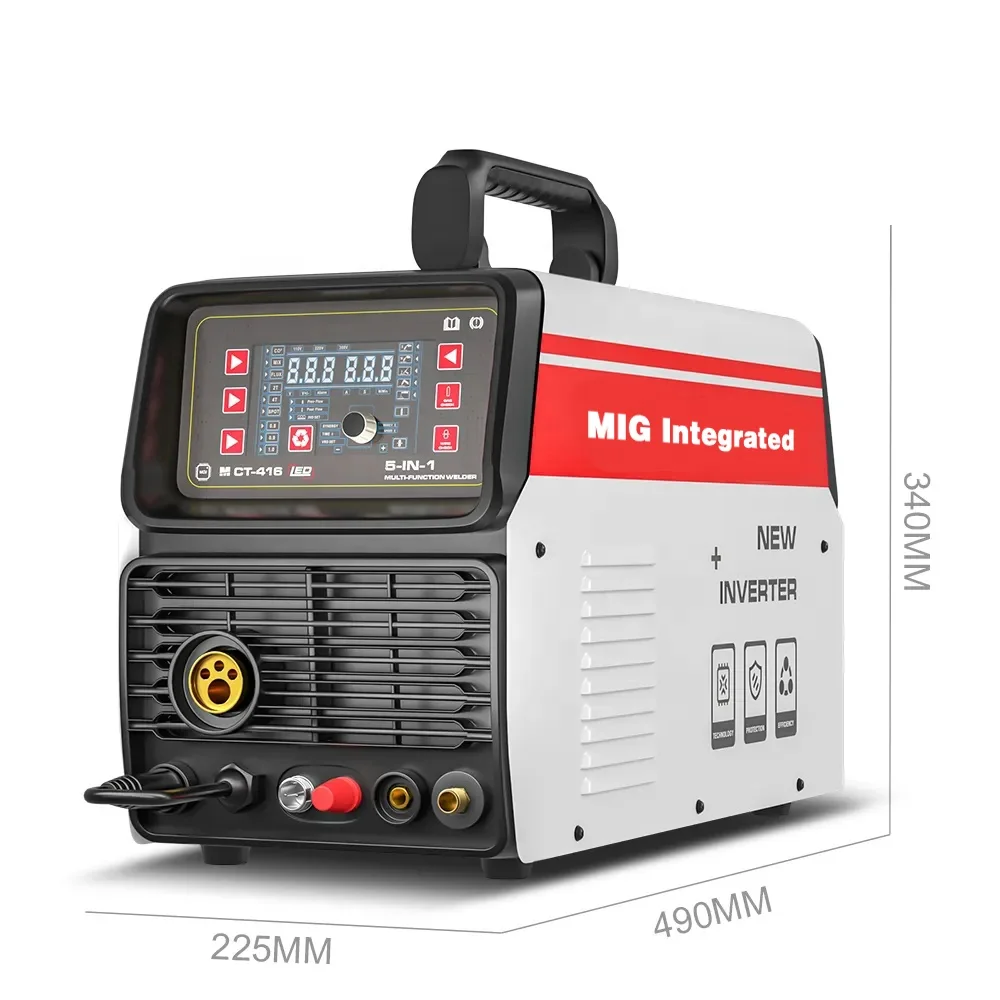 5 IN 1 Multifunctional all-in-one machine MIG TIG Plasma CUT free gas mig MMA inverter outdoor welding machine welder equipment