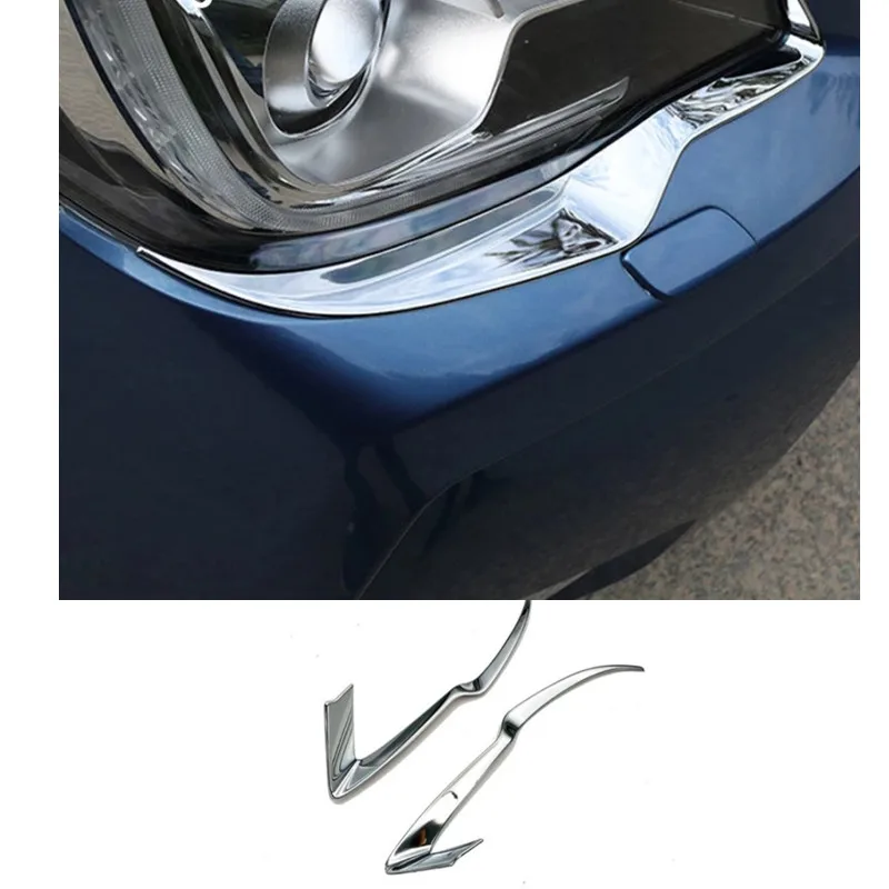 

For Subaru Forester 2013 2014 2015 2016 2017 2018 Car Styling Body Head Front Eyebrow/Trim Light Lamp Frame Stick ABS Chrome H