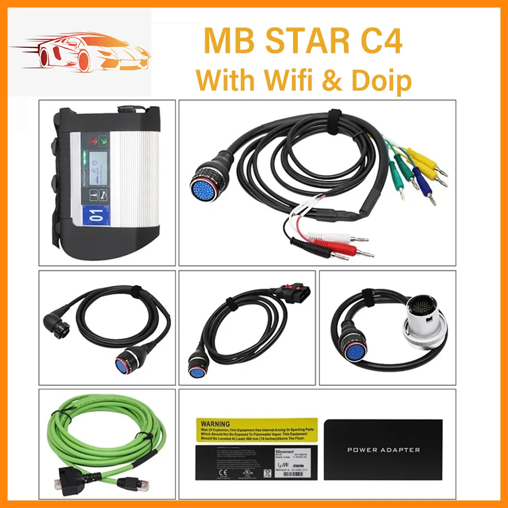 

MB STAR C4 OBD2 автоматический диагностический инструмент для сканирования полный чип с поддержкой OBD Wifi с Doip для Mercede-s B-enz автомобильный диагностический инструмент