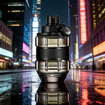 Original Nouveau Parfum Spray Vikkkktor&Roooolf Spice bomb Extreme Eau de Parfum for Men | Woody Spicy Amber Vanilla Fragrance 90ML Long-Lasting Scent Ideal Gift