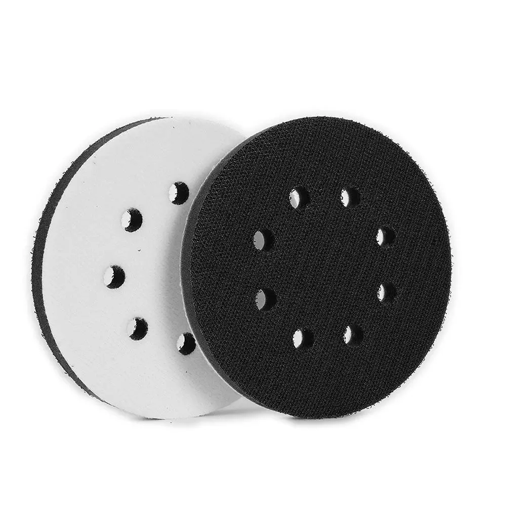 Description Picture 4 of item1/2Sets Backing Plate Sponge Interface Pad 5inch 125mm Hook Loop Sanding Pads Soft 8 Holes Polishing Grinding Disc