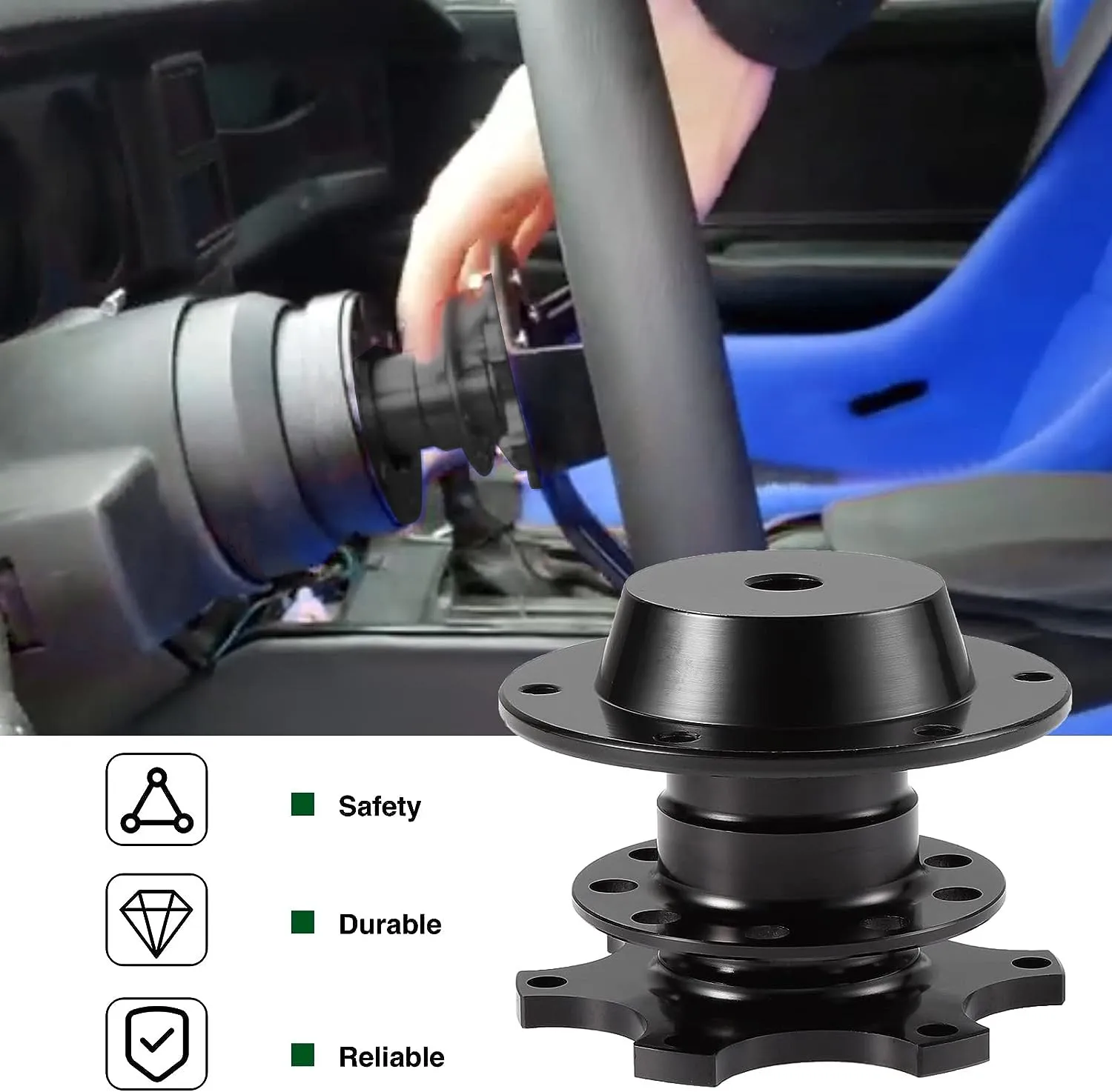 Universal Racing 6 hole Steering Wheel Quick Release Hub Kit Wheel Hub Adapter Car Accessories Replace Aluminum