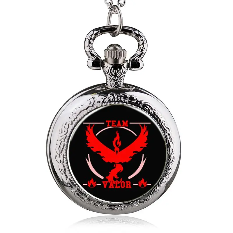 

Medium Cool Red Sign Quartz Pocket Watch for Children Accessory Chain Clock Pockets Watch Gift