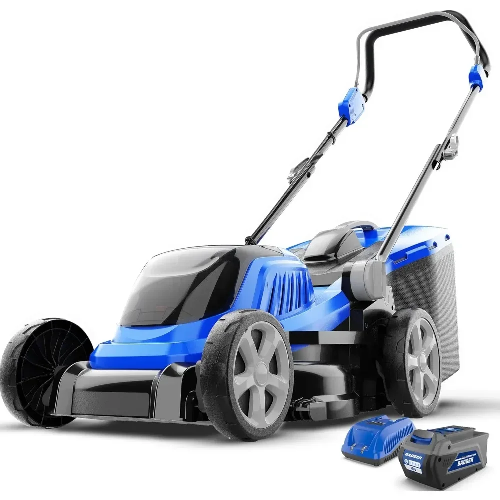 Lawn Mower 40V Brushless 18" Cordless, 5 Cutting Height Adjustments Electric Lawn Mower, Quickly Folding Within 5&rsquo;s,