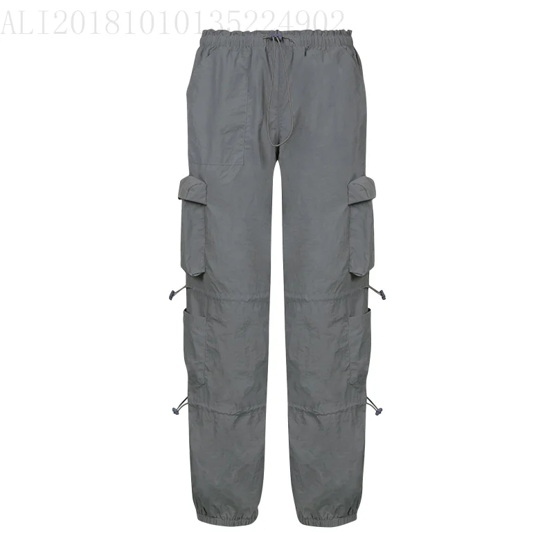 Y2K Gothic Pants Women's Fashion 2023 new Autumn Street Low Rise Multi Pocket Pants Retro Casual Loose Sports Cargo Pants