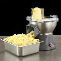 110V/220V Electric French Fries Cutter Commercial French Fry Cutter Wave Ripple Apple Potato Carrot Vegetable Strip Cutter 1