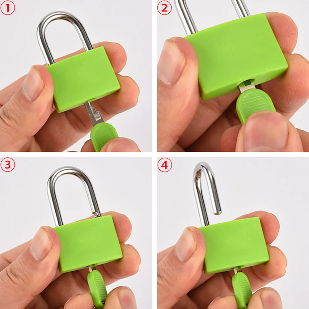 2 Lucchetti Per Armadietti E Valigie - Piccoli, Con Chiave, Blu E Nero - Foto 8