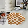 INS Checkerboard Ceramic Plate Jewelry StoragePlate DessertPlate Dessert plate Home Decoration Retro DinnerPlate Tableware 3