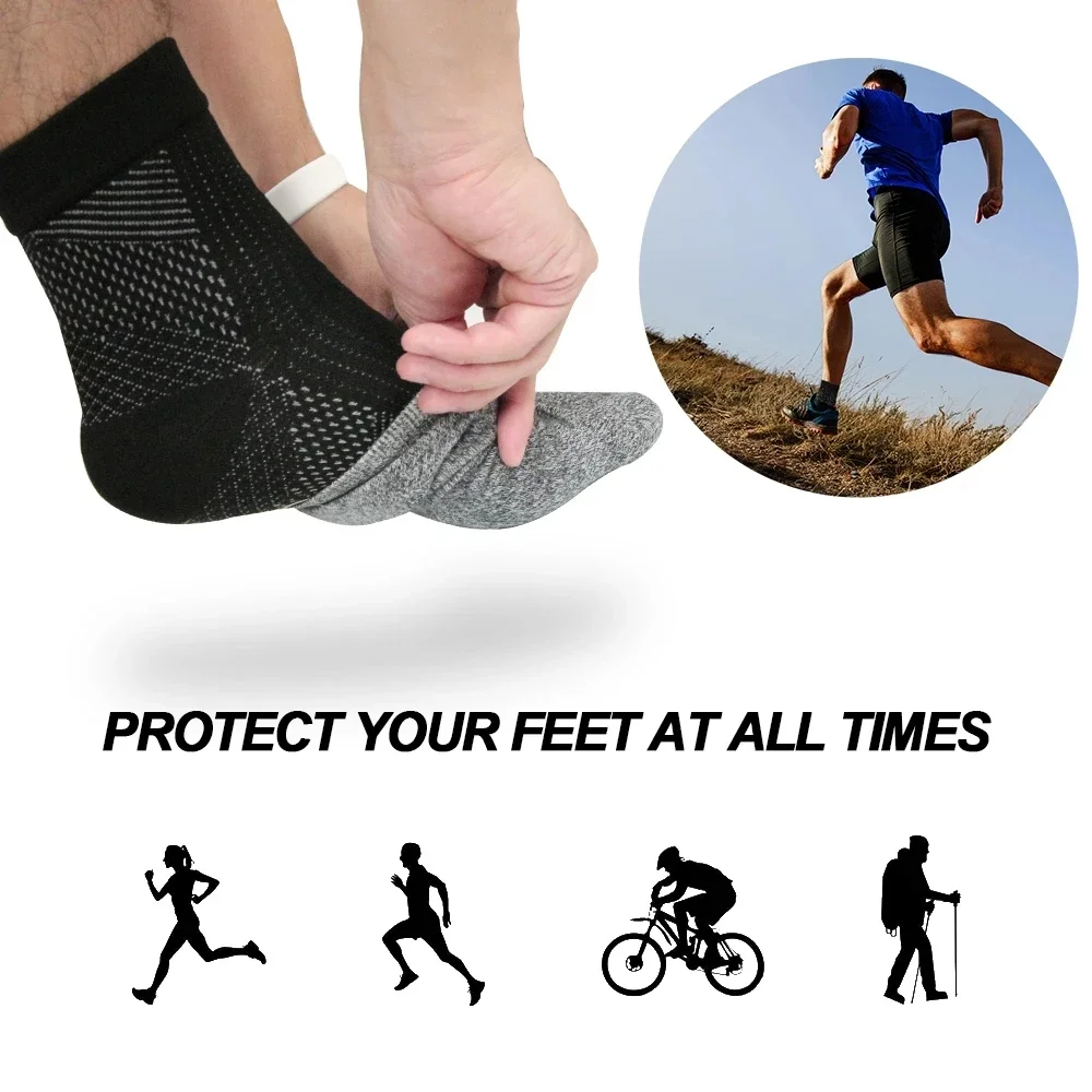 1 Pair Foot Anti-Fatigue Ankle Support Relief Pain Compression Socks for Achilles Tendonitis,Joint Pain,Reduces Swelling Socks