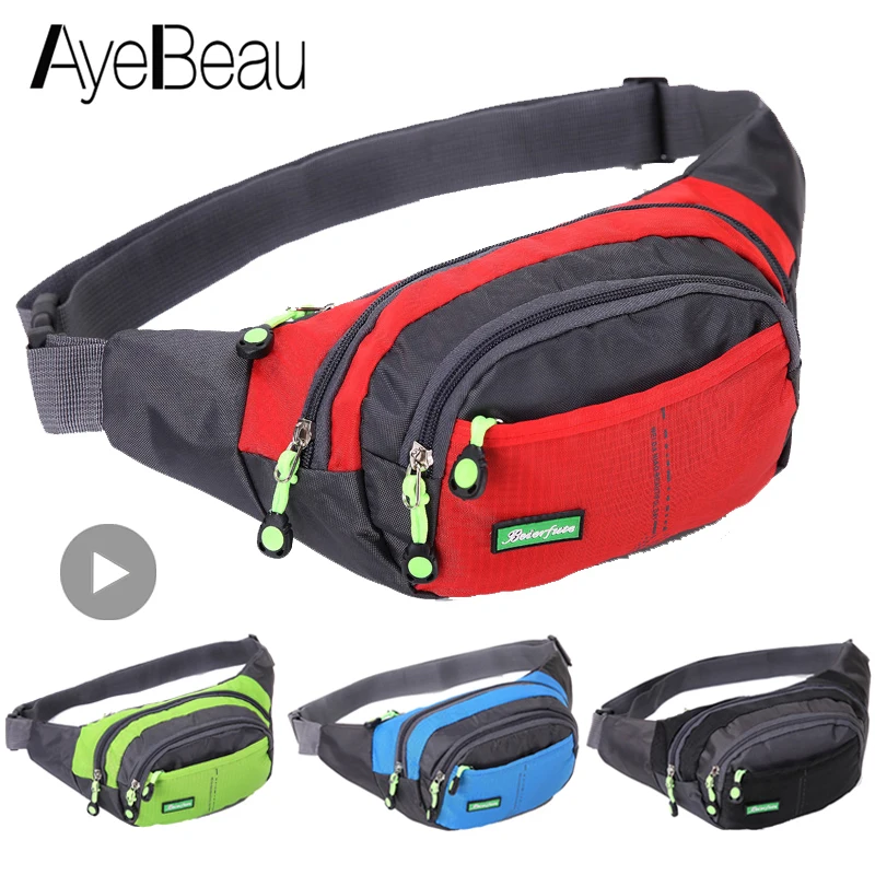 Riñonera de cintura para hombre y mujer, bolso cruzado para hombro, canguro