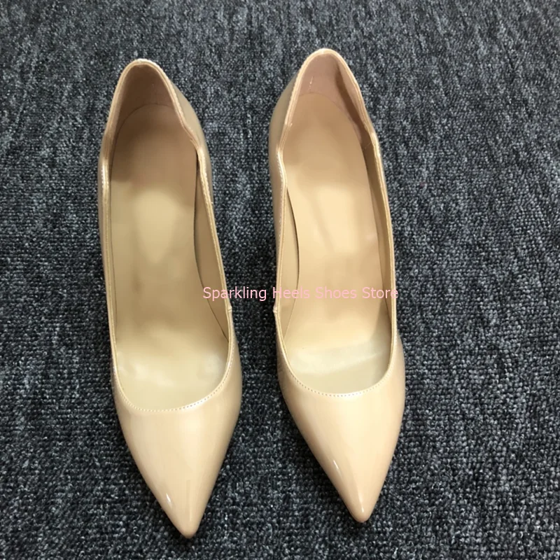 Graceful Woman 8cm 10cm 12cm Thin High Heel Pump Shoes Stiletto Heel Female Yellow Pink Black Single Shoes For Party Wedding Use 5