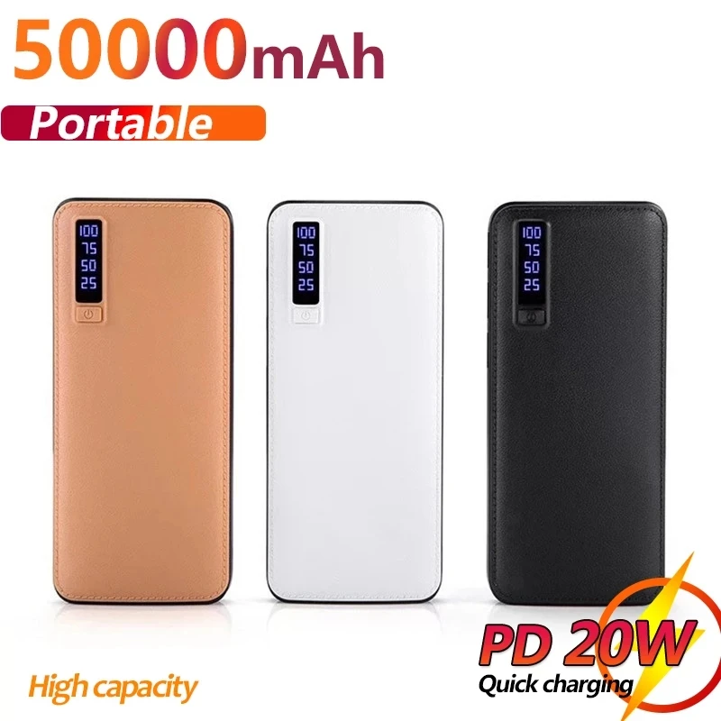 Fast Charging Power Bank 50000mAh Mobile Phone External Battery Charger with LED Light Digital Display Outdoor Portable Charger best wireless power bank