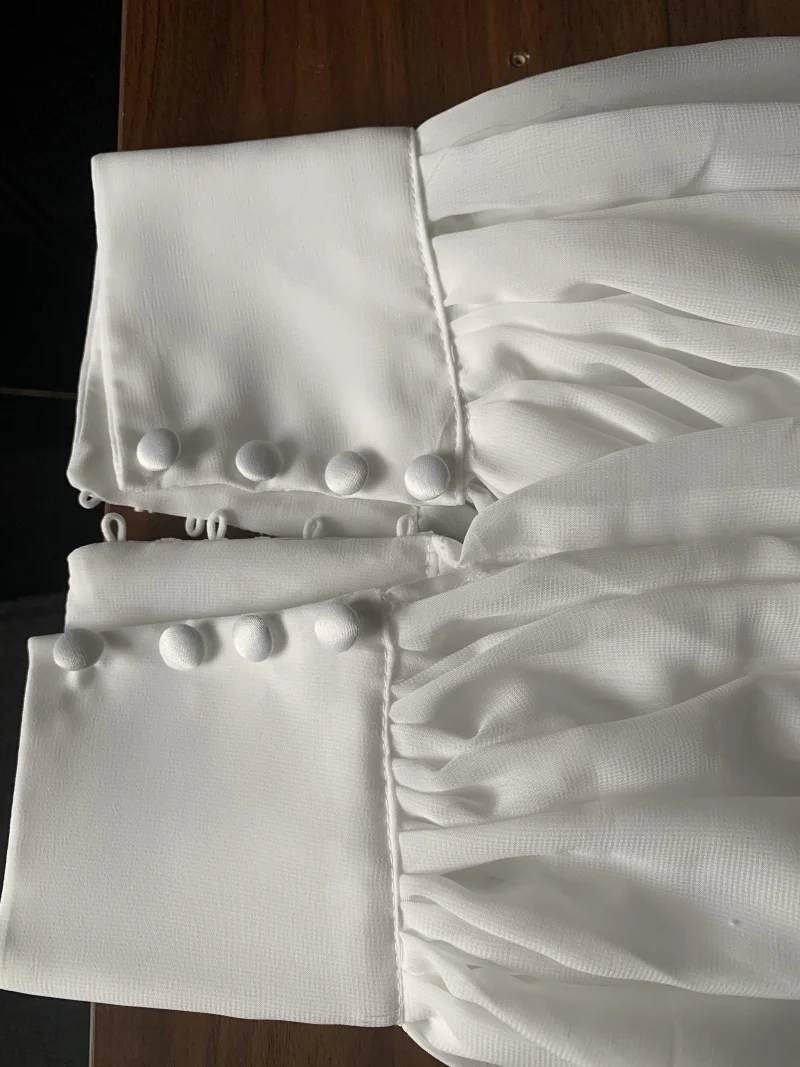 Wedding dress gloves wedding sleeve accessories White Detachable Sleeves Chiffon Wedding Arm Cover Long Puff Sleeves Photoshoot Decor for Woman Bride Accessories Bridal Gloves