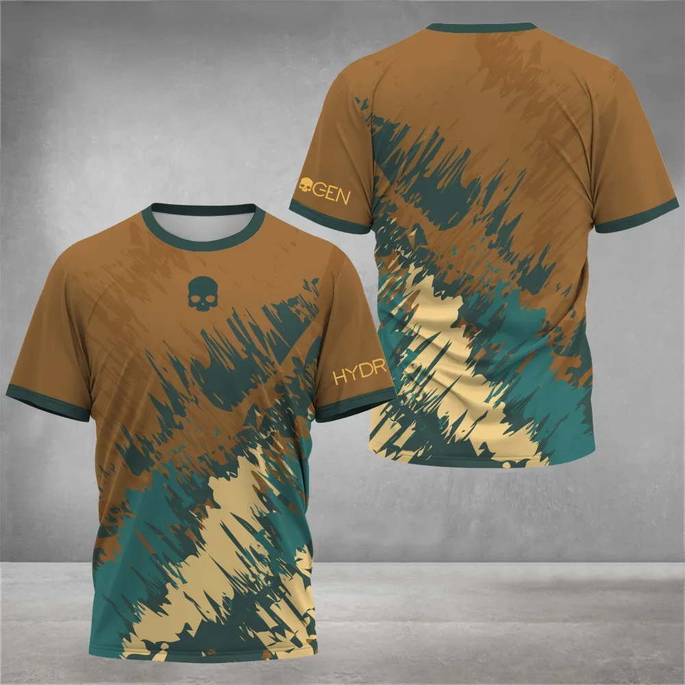 Casual Black White Striped Printed Tennis T-Shirt Men's Padel Clothing Oversized Loose Sports Short Sleeve T-Shirt Quick-Drying