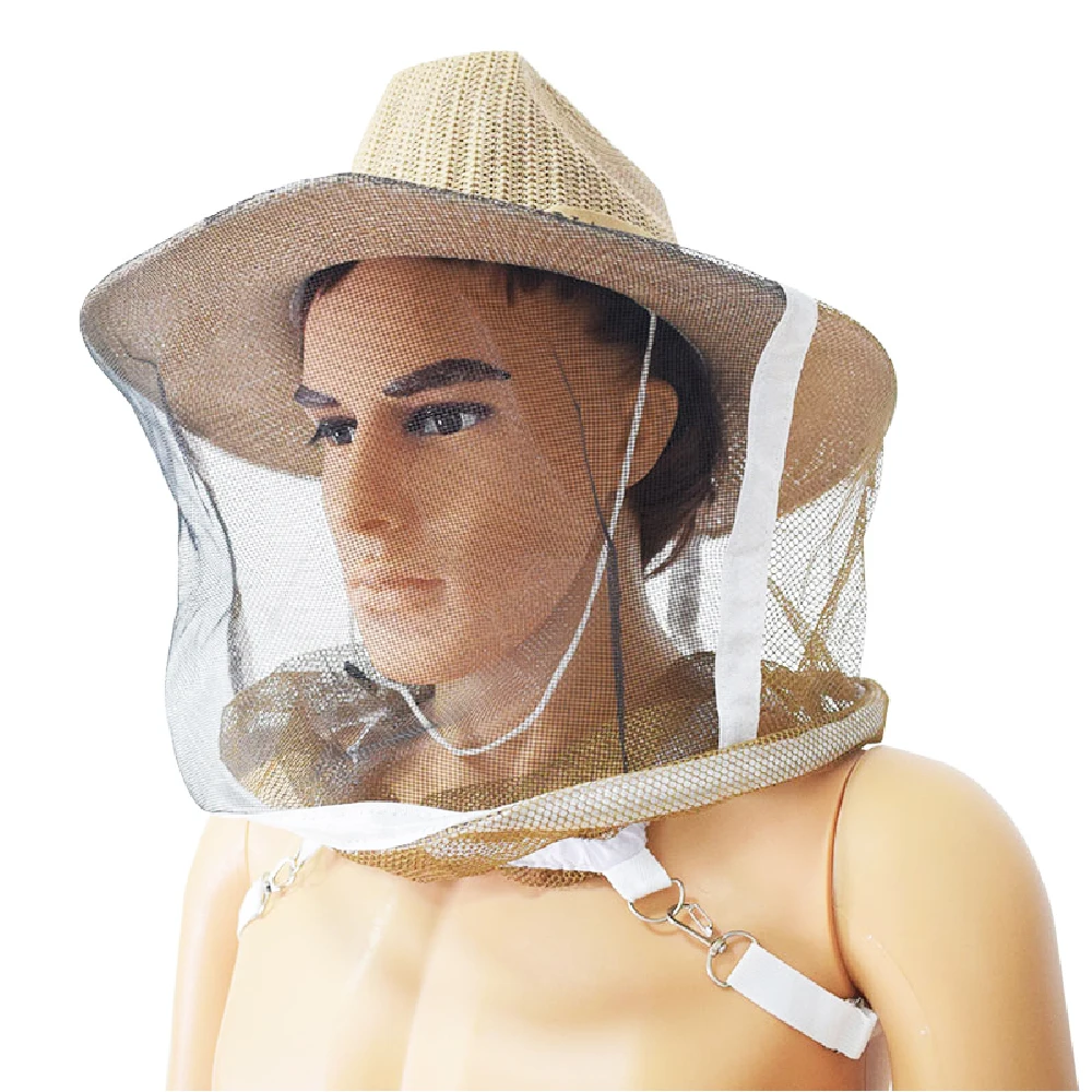 Beekeeping Cowboy Hat Anti-Bee Mosquito Bee Insect Net Veil Head Face Protector Beekeeper Apiculture Equipments