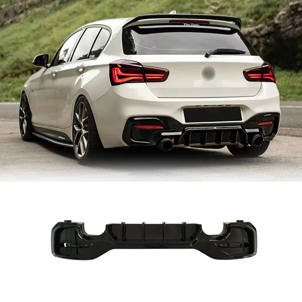 Carbon Look Rear Lip Diffuser Spoiler for BMW 1 Series M Sport F20 F21 M135i M140i 20172018