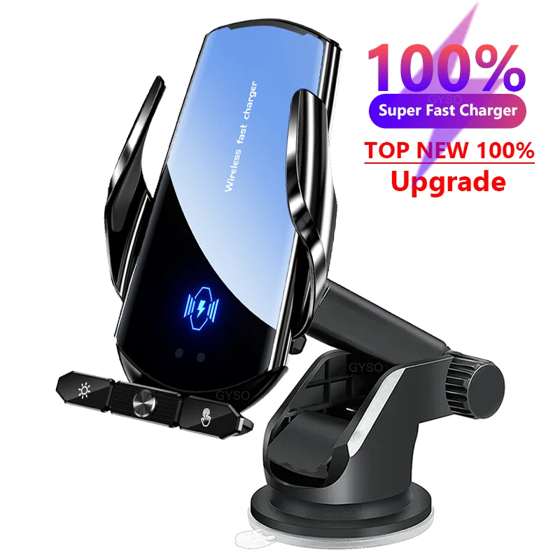 Sleek Wireless Car Phone Charger with 15W Fast Charging Capability
