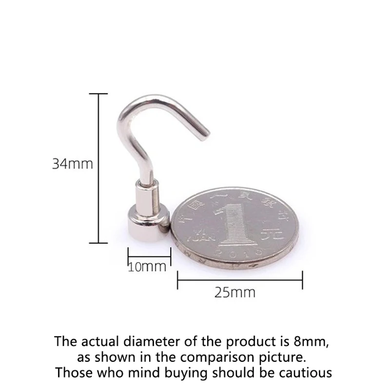 magnetic hooks 10Pcs Strong Punchfree Practical Load Bearing Hook Thick Wall Storage For Home Kitchen