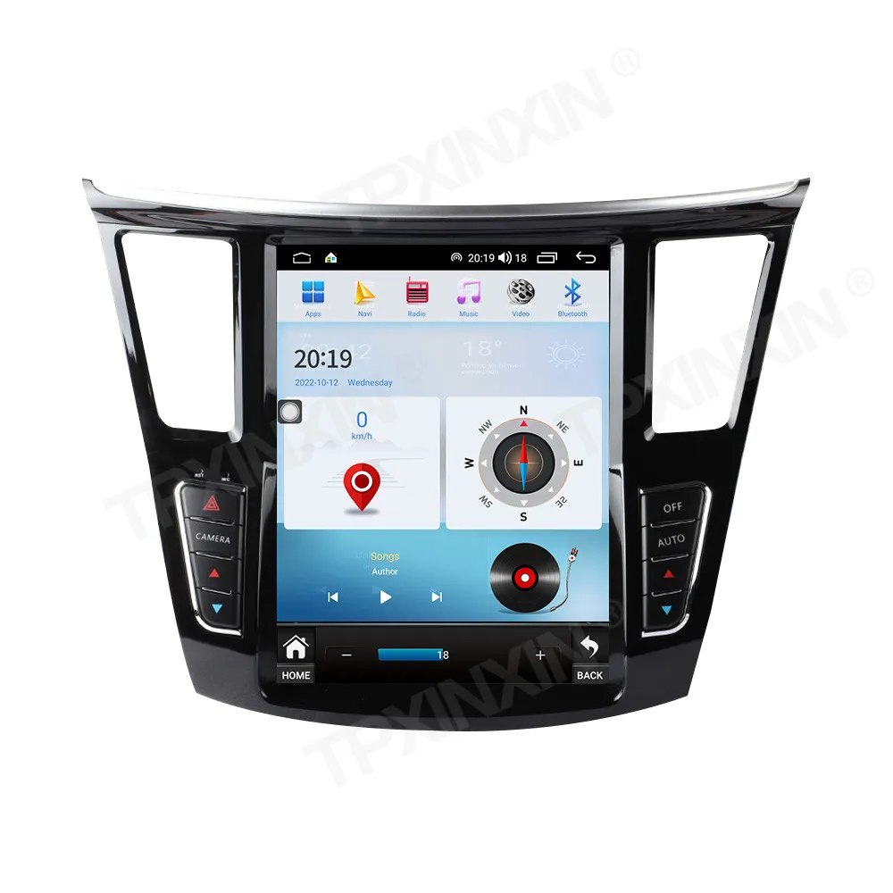 12.1 Inch Tesla Style CarPlay Android 13 For Infiniti QX60 IX35 2014-2019 Car Radio Stereo Receiver GPS Audio Recorder Head Unit