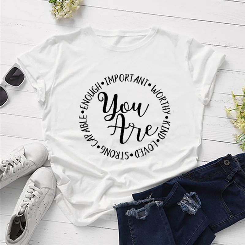 

You Are Important Shirt Motivational shirts Kind Loved Worthy Tees Gift For Mom graphic t shirts y2k aesthetic