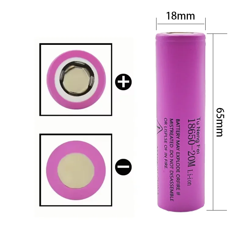 Premium 18650 Lithium Rechargeable Battery - 3.7V 2000mAh, 100% Original