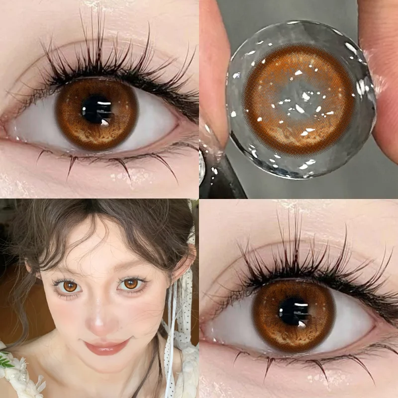 Enhanced Korea Colored Contact Lenses – Pink, Red & Blue for Eye Enlargement and Beauty Makeup